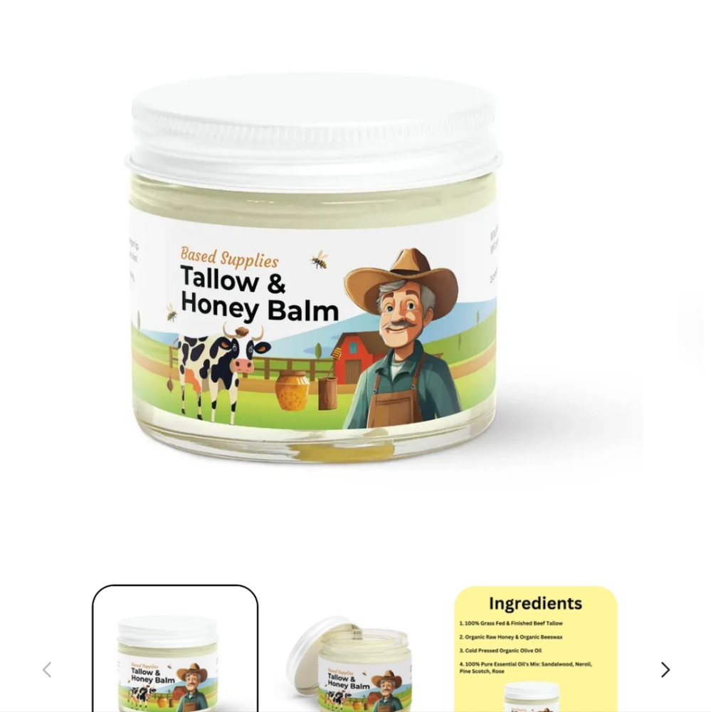 Unopened jars of Tallow